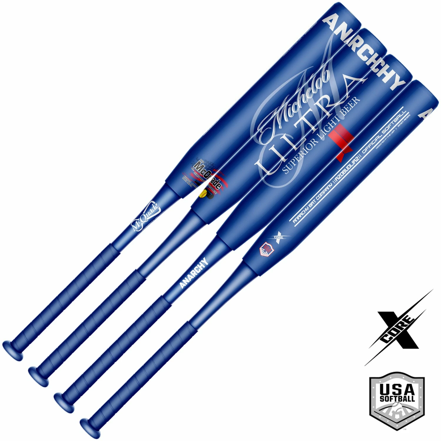 Kelly's Ultimate Sports 2021 Anarchy Michelob Ultra Collectors Edition 2PC - 13"- .5oz End Load - USA/ASA Slowpitch Softball Bat A21AMUA13-2 1 Kelly's Ultimate Sports 2021 Anarchy Michelob Ultra Collectors Edition 2PC - 13"- .5oz End Load - USA/ASA Slowpitch Softball Bat A21AMUA13-2